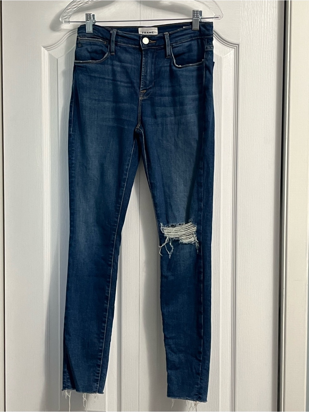 FRAME Le High Skinny denim jeans women’s size 26 distressed ripped